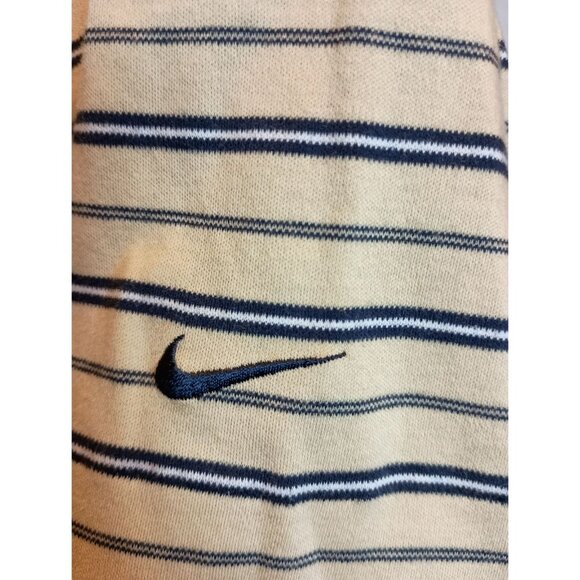 Nike Golf Polo Tan Striped Short Sleeve Shirt Men's Sz.XL - Picture 5 of 6